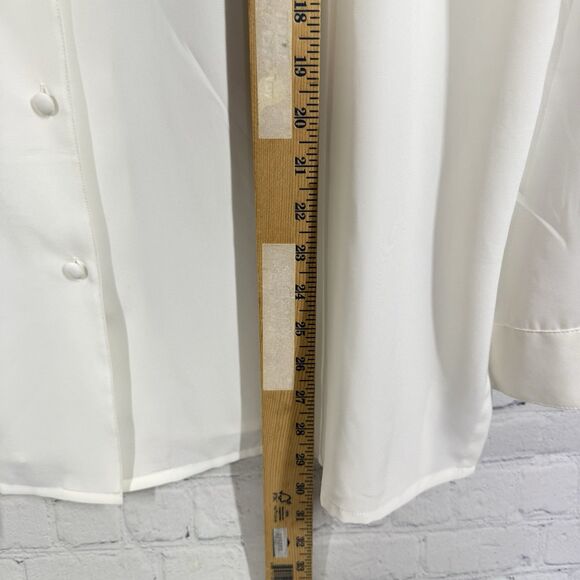 Vintage 90’s Y2K Blouse Button Women XL Long Sleeve Basic Preppy Office - Picture 11 of 11